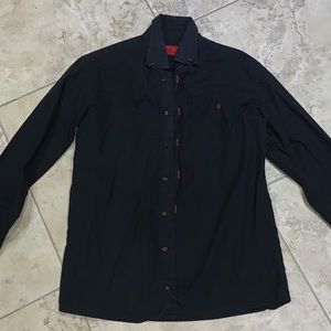 Carolina Herrera button up black mens shirt